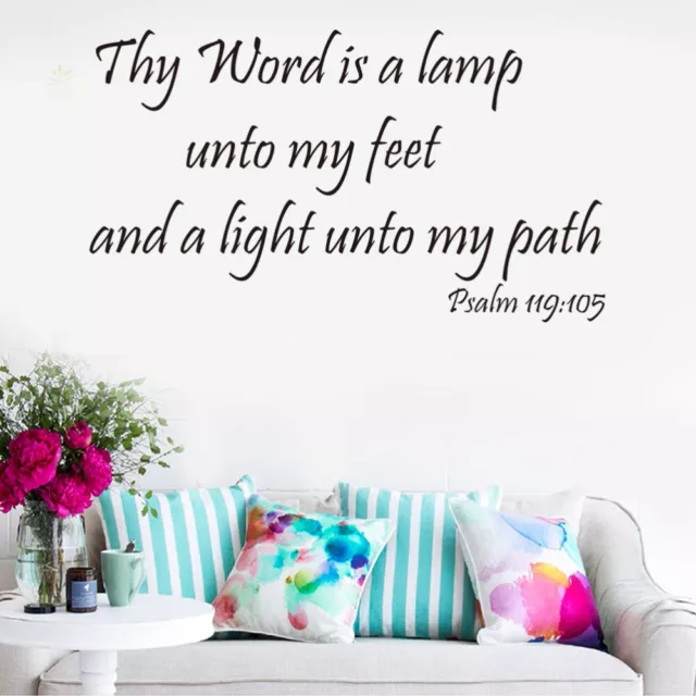 Pegatina de pared Your Word Is a Lamp Unto My Feet and a Light Unto My Path