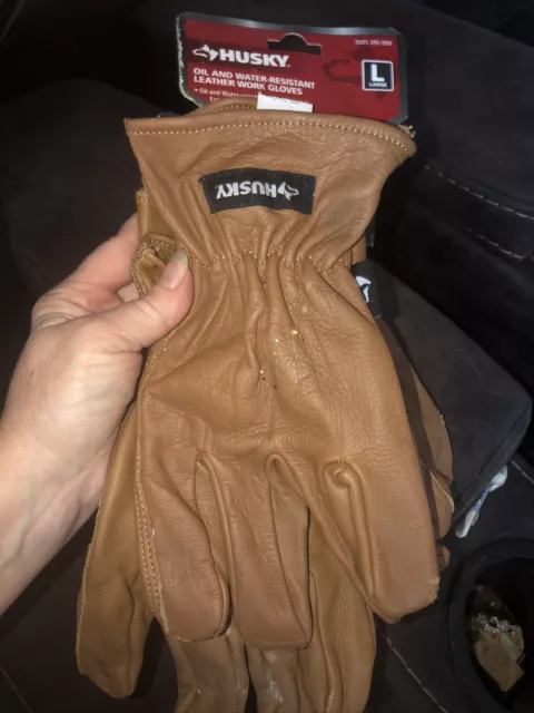 Husky Oil and Water Resistant Leather Gloves Large