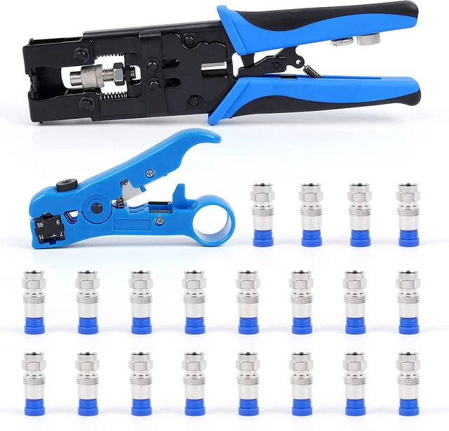 Knoweasy BNC Cable Crimper and Coaxial Compression Tool Kit - Multifunctional Co