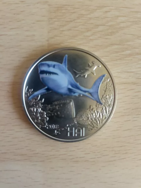 Österreich 3 Euro Tier-Taler - Der Hai (7.) - 2018 hgh