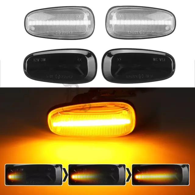 1 Pair Dynamic LED Side Indicator Light Turn Signal For Holden Commodore VY VZ 2