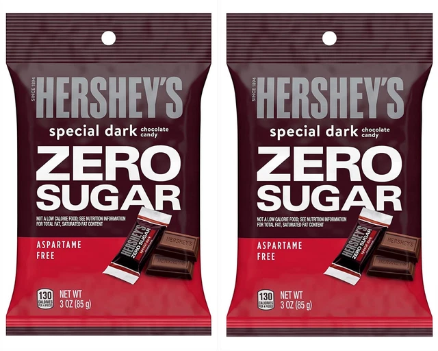 HERSHEY'S ZERO SUGAR Special Dark Chocolates 2 Bags 3 oz Each Keto