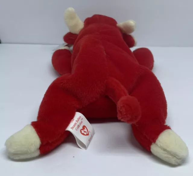 Ty Beanie Baby SNORT The Bull STYLE 4002 1995 Numerous Tag Errors RARE Vintage 3