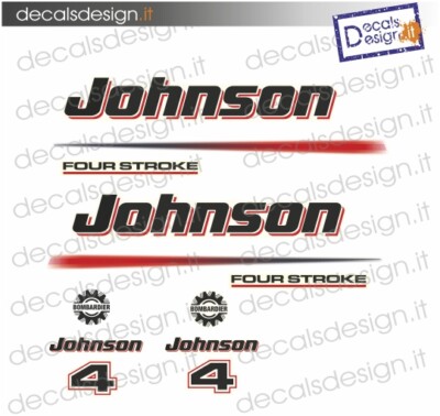 Johnson Adesivi motore marino fuoribordo Johnson 150 ho four stroke 
