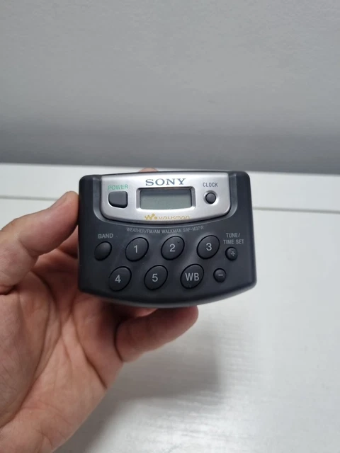 SONY WALKMAN SRF-M37W AM FM WEATHER Vintage Portable Radio w Belt Clip ...