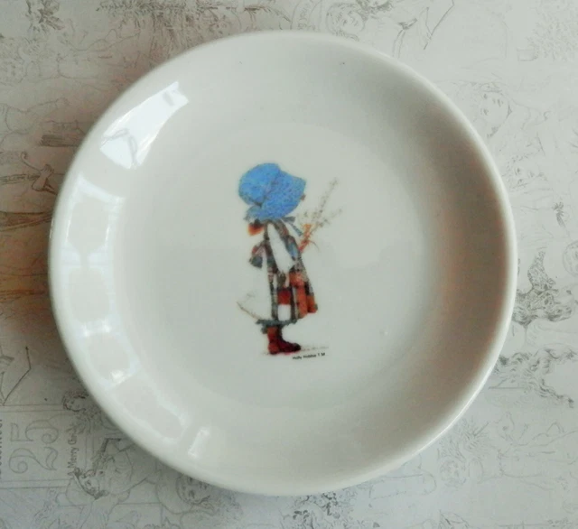Assiette plate vintage en céramique Gien France -année 1970