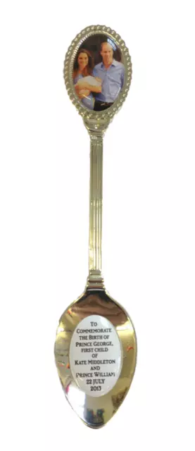 Baby Prince George, Prince William & Kate Middleton Souvenir Silver Plated Spoon