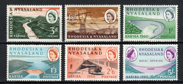 Rhodesia and Nyasaland 1960 opening of Kariba Hydroelectric Scheme SG 32-37 MH