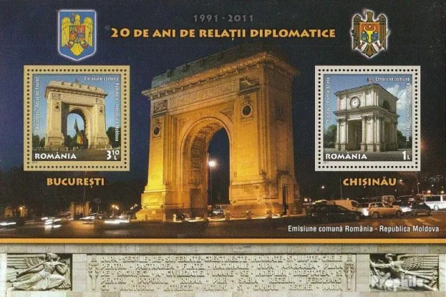 Rumänien Block516 (kompl.Ausg.) postfrisch 2011 Beziehung mit Moldawien