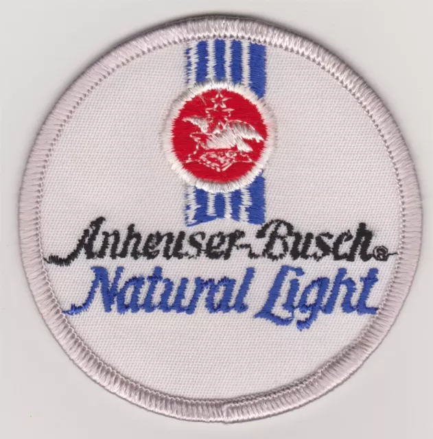 Anheuser Busch Natural Light Beer Embroidered Iron On Patch *NOS* #619