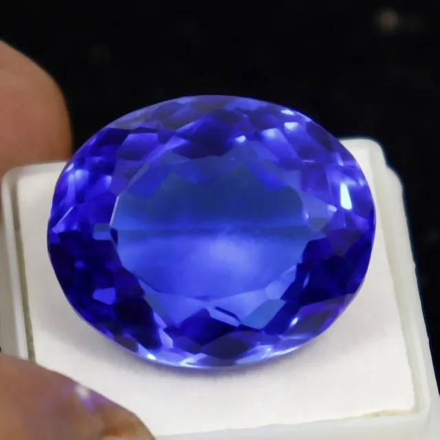 Pietra preziosa sfusa con tanzanite blu brillante naturale rara da 38,80 ct...