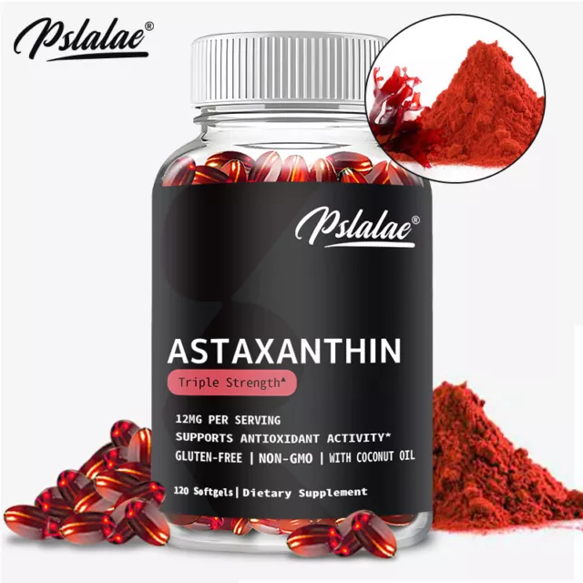Astaxanthin 12mg - Supports Skin, Eye, Joint and Heart Health, Enhance Immunity