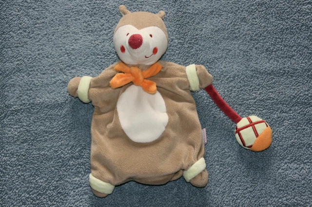Bebe 9 Creation Doudou Marionnette Renard Herisson Beige Orange Sweet Forest