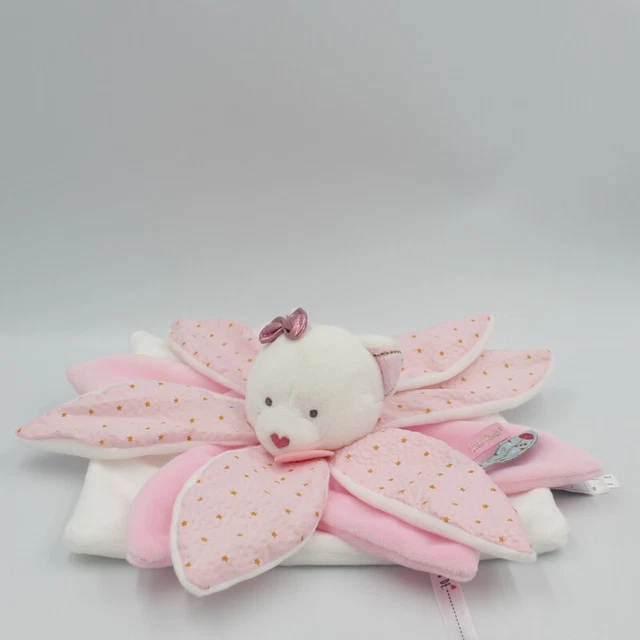 Doudou et compagnie plat collector chat rose blanc étoiles - 27204