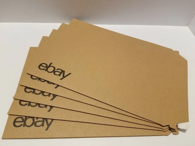 Lot of 5 eBay Branded 9” x 11.5” Paperboard Mailjacket Envelopes Free Shipping!