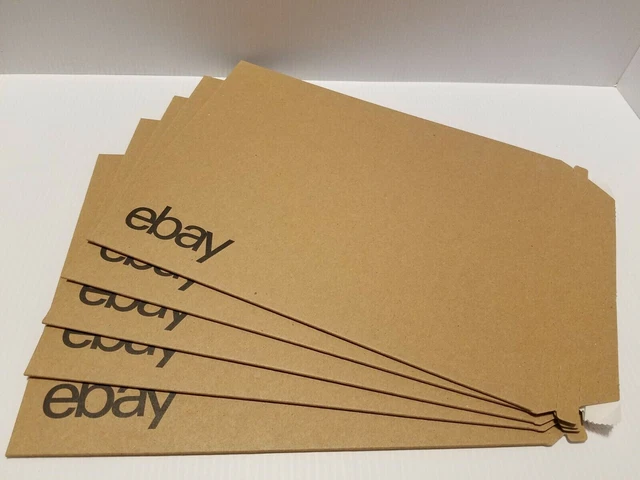 Lot of 5 eBay Branded 9” x 11.5” Paperboard Mailjacket Envelopes Free Shipping!