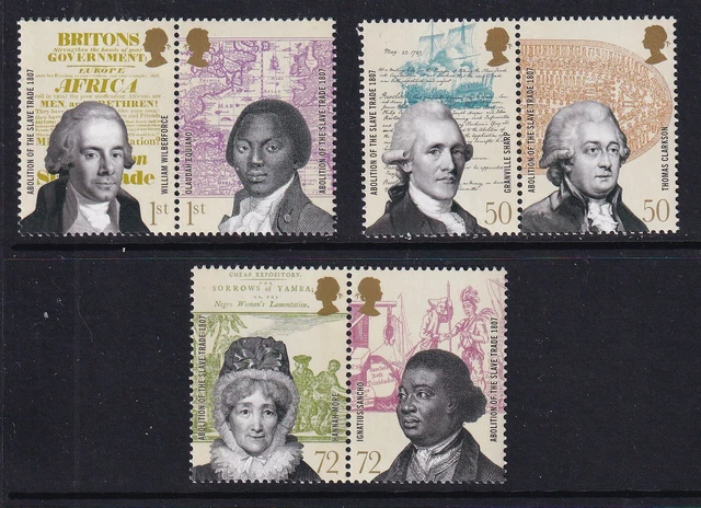 GB 2007 Bicentenary of Abolition of Slavery Set SG2728/2733 MNH