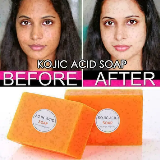 Dark Black Skin Lightening Soap Kojic Acid Whitening U0Y9