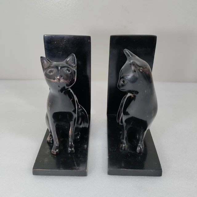 Black Cat Bookends Metal India
