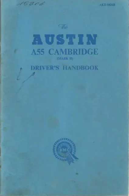 AUSTIN A55 CAMBRIDGE Driver´s Handbook Mark 2 Manual BMC Handbuch BA