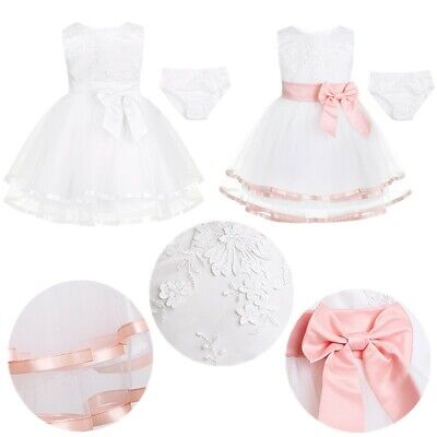 Infant Baby Girls Dress Princess Pageant Party Gown Wedding Birthday Costumes