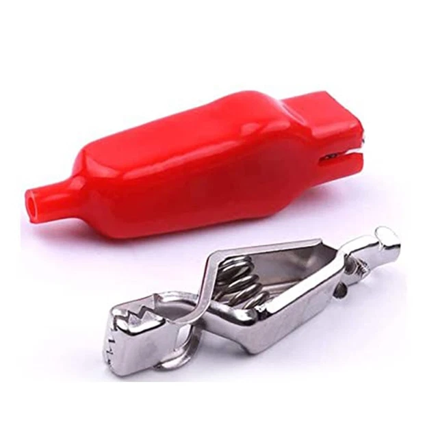 Morsetto a coccodrillo rivestito linee di misurazione rosso e nero acciaio/PVC migliore
