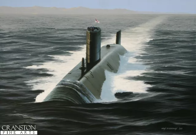 Royal Navy SSN Fleet Submarine HMS Trafalgar Naval Art Print signed  ltd edition