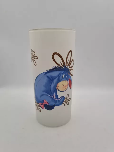 Disney Store Winnie The Pooh Eeyore Tall White Frost Glass, Collectable, VGC