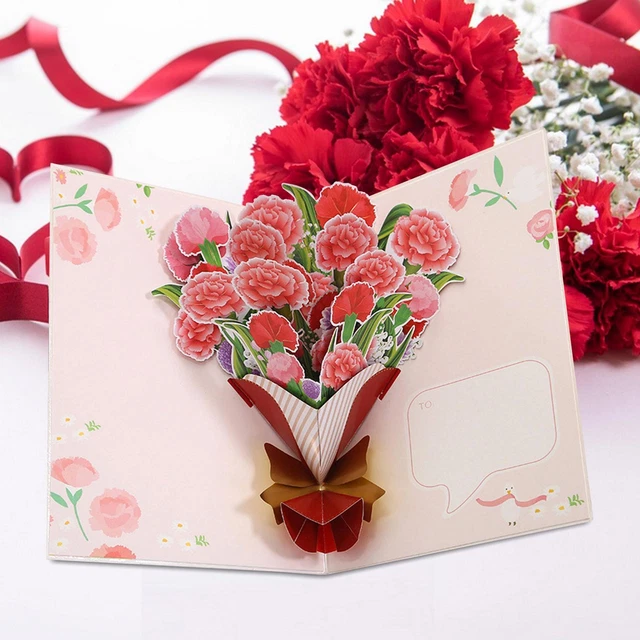 Coloriages Simples De Bouquet De Fleurs Flower Popup Card, 3D Coloring