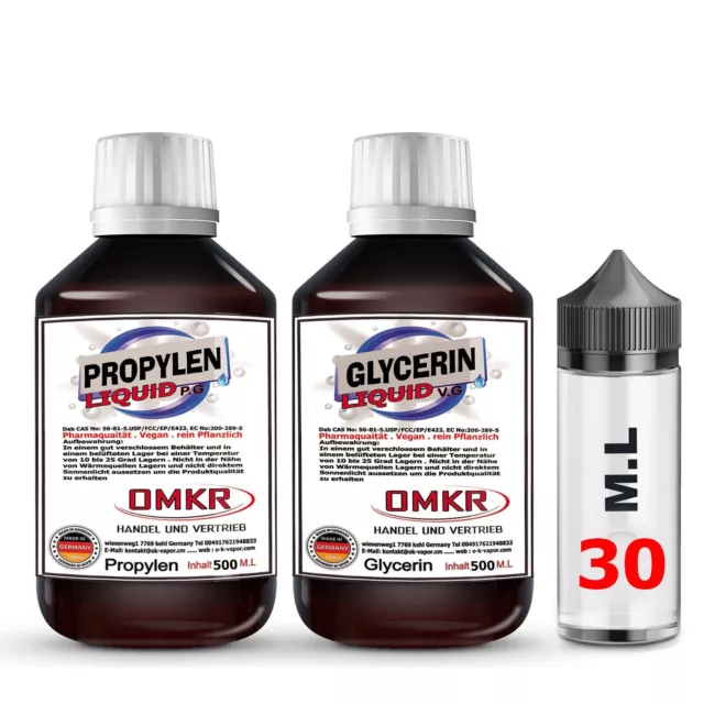 Glycerin 500 ML + propylenglykol 500 ML .zum Vorteilspreis.Lebensmittelqualitä