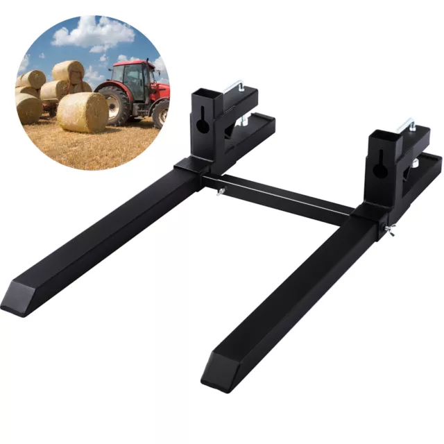 NEW 43" Tractor Pallet Forks 1500lbs Clamp Skid Steer for Loader Bucket w/ Bar!!