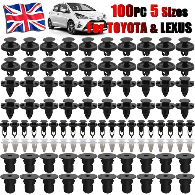 100 PC FOR TOYOTA RAV4 Bumper Hood Panel Clips Splash Guard Liner ...