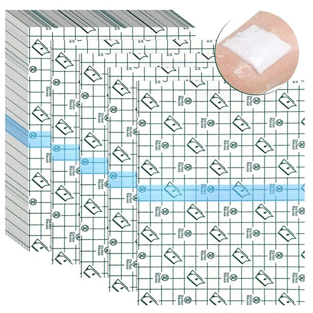 50 pezzi copertura scudo fascia elastica trasparente cerotto doccia monouso B5Y4