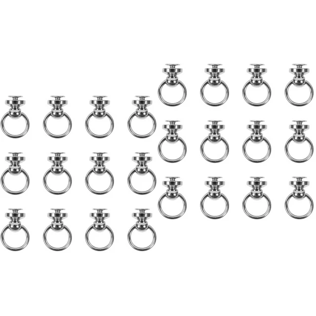 24 Pcs Bag Buckle Brass D- Ring Screwback Nails Rivet Stud Studded Purse