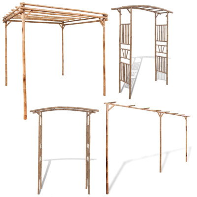 PERGOLA BAMBUS ROSENBOGEN Garten Pavillon Spalier Rankhilfe Terrasse