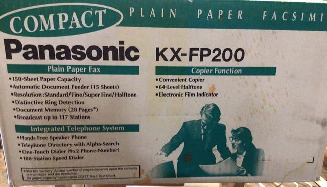 Panasonic Compact Plain Paper Fax KX-FP200