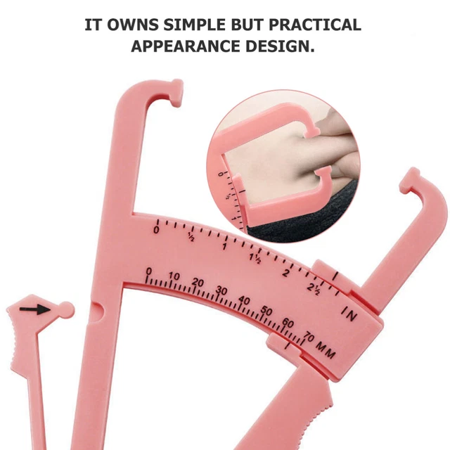 Fat Tester Skinfold Caliper Fat Waist Ruler Digital Body Tape Measure Handheld 8
