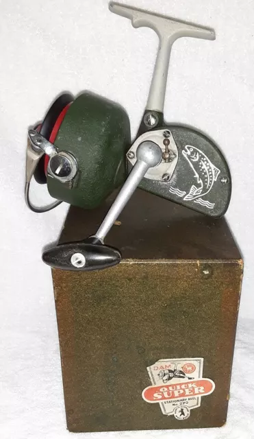 Vintage DAM Quick Super Stationary 270 Fishing Reel w/box WORKS Vintage DAM Quick Super Stationary 270 Fishing Reel w/box WORKS