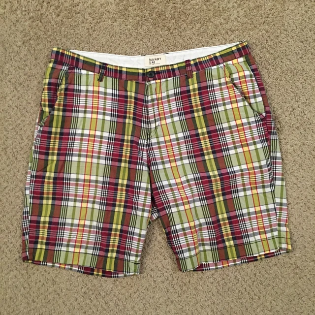 Old Navy Shorts Mens 40 Multicolor Plaid