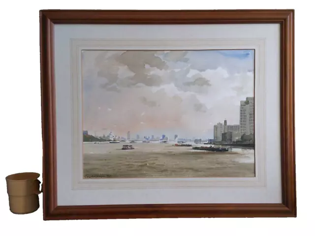 London, River Thames, Kings Reach, View from Waterloo Bridge, Blackfriars Bridge