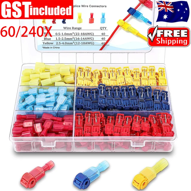60 240X T TAP ELECTRICAL Cable Connectors Wire Crimp Terminals Quick 60-240x-t-tap-electrical-cable-connectors-wire-crimp-terminals-quick