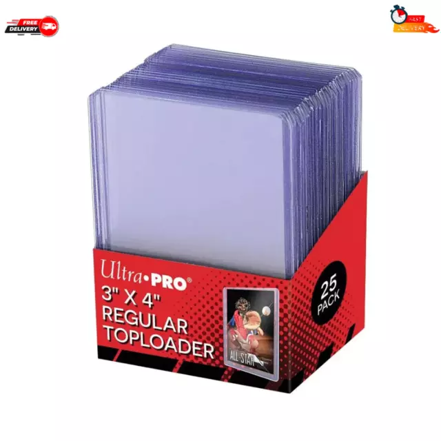 25 x Ultra Pro Top Loaders 3x4 Regular Clear 35pt NBA NFL AFL Pokémon Toploaders