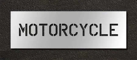 RAE STL-116-70616 Pavement Stencil,Motorcycle,6 in