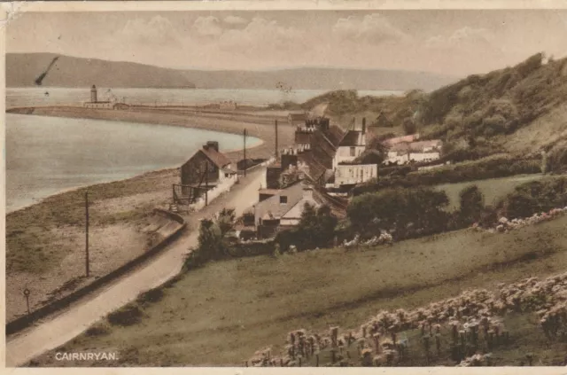 CAIRNRYAN Wigtownshire, Old Postcard Postmark Stranraer