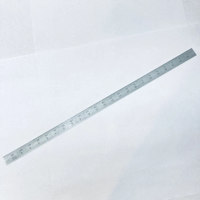 STARRETT Steel Rule, Flexible, 24 In, C303R-24. 50ths 100ths 32nds 64ths Satin
