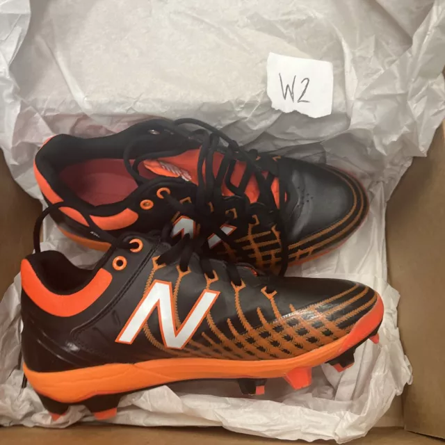 New Balance 4040O5 Men's Size 6.5 2E Molded Baseball Cleats Shoes Black Orange