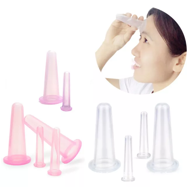 Silicone Chinese Cupping Devices Face Full Body Vacuum  Massage C~m'