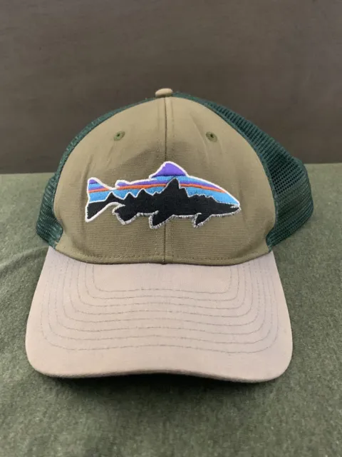 Patagonia Fitz Roy Trout Trucker Fishing Hat Snapback Cap Mesh Back Fly Fish