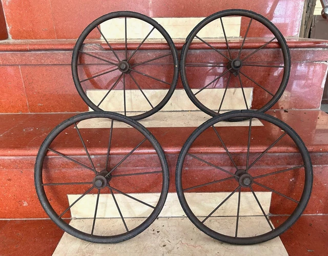 Pompe à Vélo Antique Ultra Rare Welch Dunlop – Époque Victorienne, Laiton D'origine