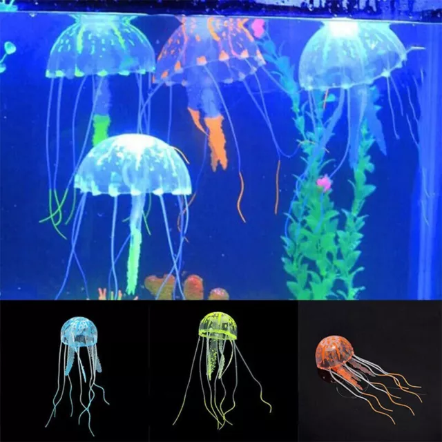 Artificial Jellyfish Tropical For Aquarium Fish Tank Landscaping Decor Ornament